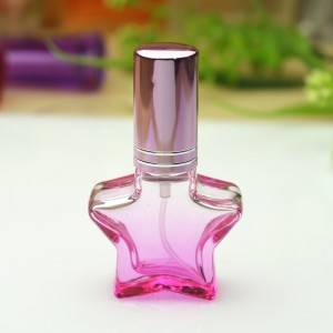 8ml empty color design fancy star shaped mini travel pocket perfume glass spray bottles