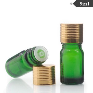 Wholesale cosmetic serum green color empty glass essential oil bottle 10ml