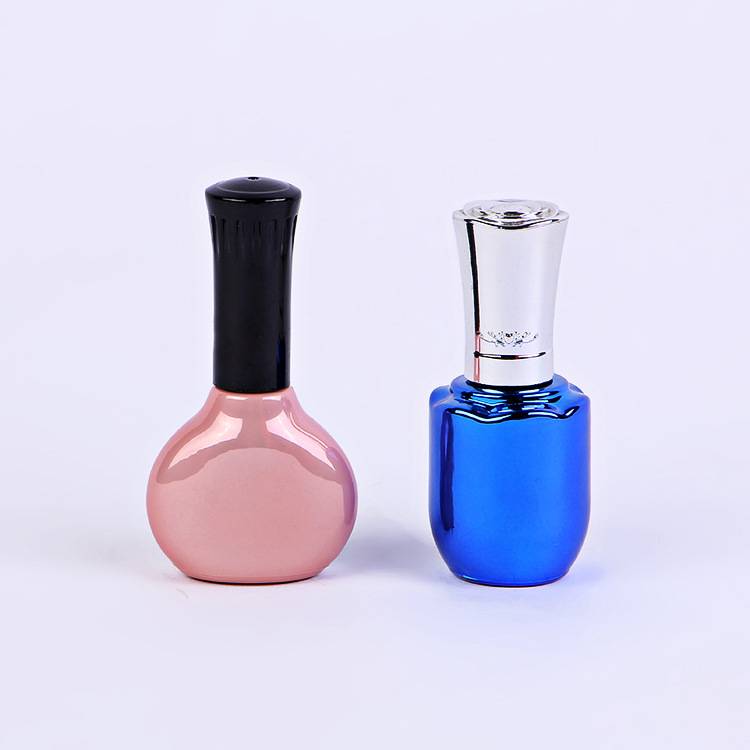 Manufactur standard Car Perfume Bottles -
 14ml mirror surface electroplate UV glass custom empty nail polish bottle – Linearnuo