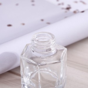 all'ingrosso aromaterapia fragranza trasparente vetro vuoto esagonale reed diffusore bottiglia da 100 ml