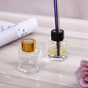 nagykereskedelmi aromaterápiás illat tiszta hatszögletű üres üveg reed diffúzor palack 100ml