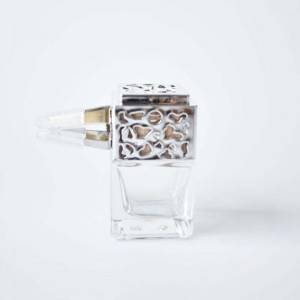 6ml argi refillable plazan autoa perfume kristalezko botilak metal eraztun Hutsik