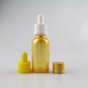 30ml 1oz custom gold boston glass dropper bottle pipette for essential oil