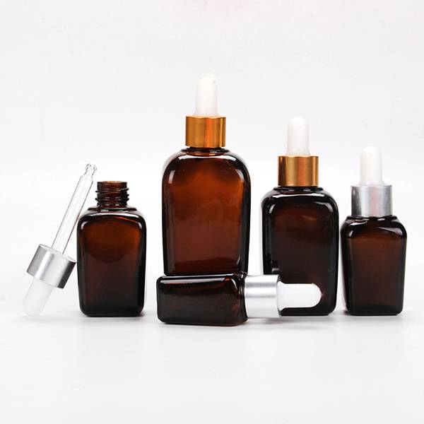 15ml 25ml 30ml 50ml 100ml manufacture amber spray empty square glass dropper bottle for essential oil Featured Image