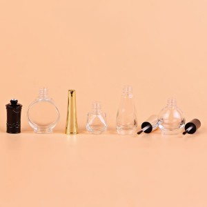 High PerformanceCosmetic Bottle And Jar - Fancy shape bottle 12ml 0.4oz custom made empty glass nail polish bottle – Linearnuo