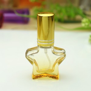 8 ml prázdny farebný dizajn fantázie hviezda v tvare mini cestovnej vreckový parfum sklo striekacie fliaš