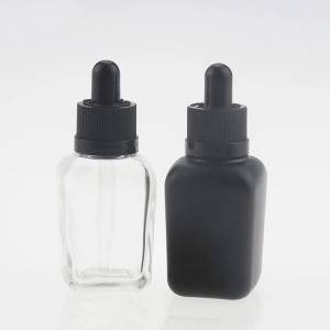 1 oz square child proof dropper glass bottle red glass essential oil bottle pharmaceutical cosmetic glass bottle