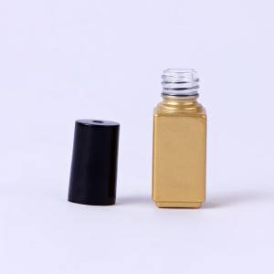 5ml 6ml 7ml golden custom color small volume empty glass gel nail polish bottle
