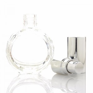 Claro 10ml de mini botella de cristal de encargo aerosol de perfume botellas vacías para el uso de aceite
