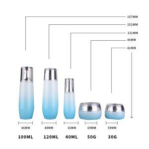 30g 50g 40ml 100ml 120ml personlig hudpleie Pump sprayflaske glass kosmetisk pakke engros