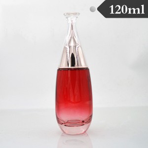 30g 50g / 40ml 100ml 120ml gradient de couleur rouge personnalisé bouteille en verre cosmétique et bocal