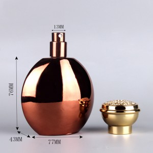 百毫升设计你自己的香水瓶皇家豪华产品埃及玻璃香水瓶的热销与金属帽