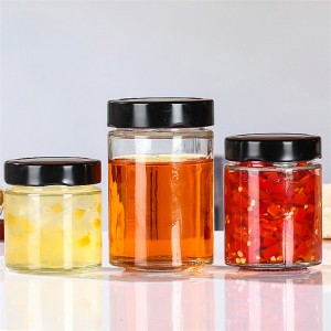 Wholesale custom 3.33oz 5oz 6oz 7oz 9oz 12.67oz 16.67oz 25oz food glass storage jar container