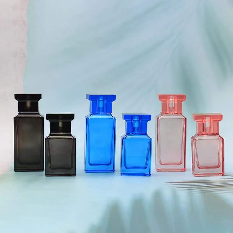 luxury 30ml 50ml colored square glass perfume bottle Featured Image