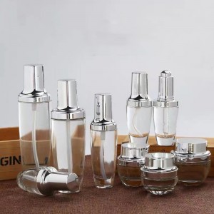wholesale 100ml 120ml cosmetic jar lotion bottle essential oil dropper glass set