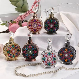 Special Design for Car Perfume Bottle Hanging - Royal luxury 15ml Bejeweled essential oil bottle dropper bottle – Linearnuo