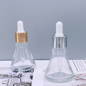 Factory price taper shape essential oil dropper glass bottle