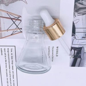 Factory price taper shape essential oil dropper glass bottle
