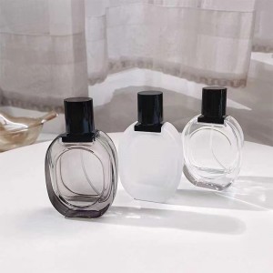 30ml 50ml Paper Custom Label clear frosted perfume screw glass bottle