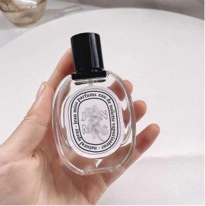 In stock low moq 30ml 50ml luxury card shape frosted perfume bottle with box