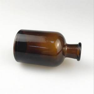 125ml amber aroma oil reed diffuser bottle with wood cork