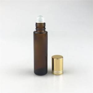 5ml 10ml 15ml amber roll on glass bottle for essential oil