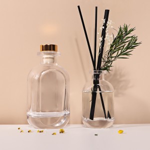 New design 50ml 100ml reed diffuser glass bottle with cork