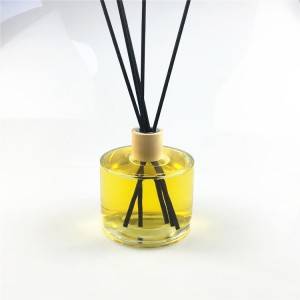 500ml round diffuser glass bottle with wooden lid
