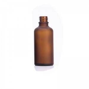 Frosted amber essential oil dropper glass bottle