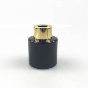 50ml round shiny black reed diffuser botttle