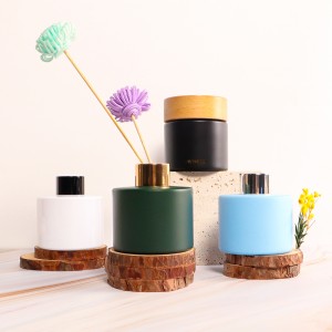 100ml matte black reed diffuser glass bottle with cap