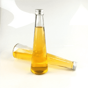 Manufactur standard Glass Jar For Honey - 250ml 300ml cone shape empty orange juice bottle beverage bottle water bottle – Shining