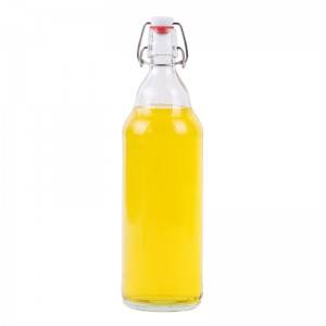 Hot sale Factory Machine Gun Glass Wine Bottle - 1L clear wine glass bottle swing top – Shining