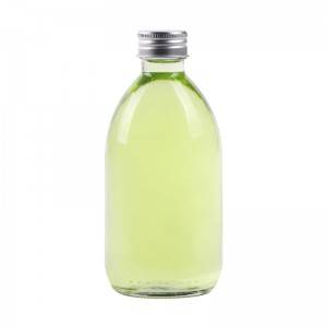 300ml 500ml clear round glass juice bottle glass water bottle juice