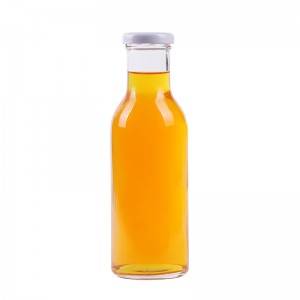 350ml clear empty glass fruite juice bottle