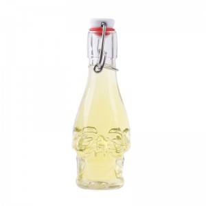 150ml swing top skull  glass bottle for wine