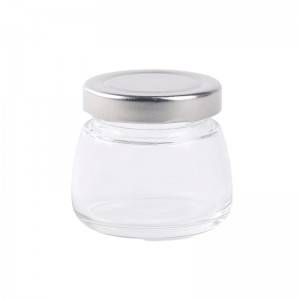 75ml 120ml 150ml transparent food glass jam jar with metal lid