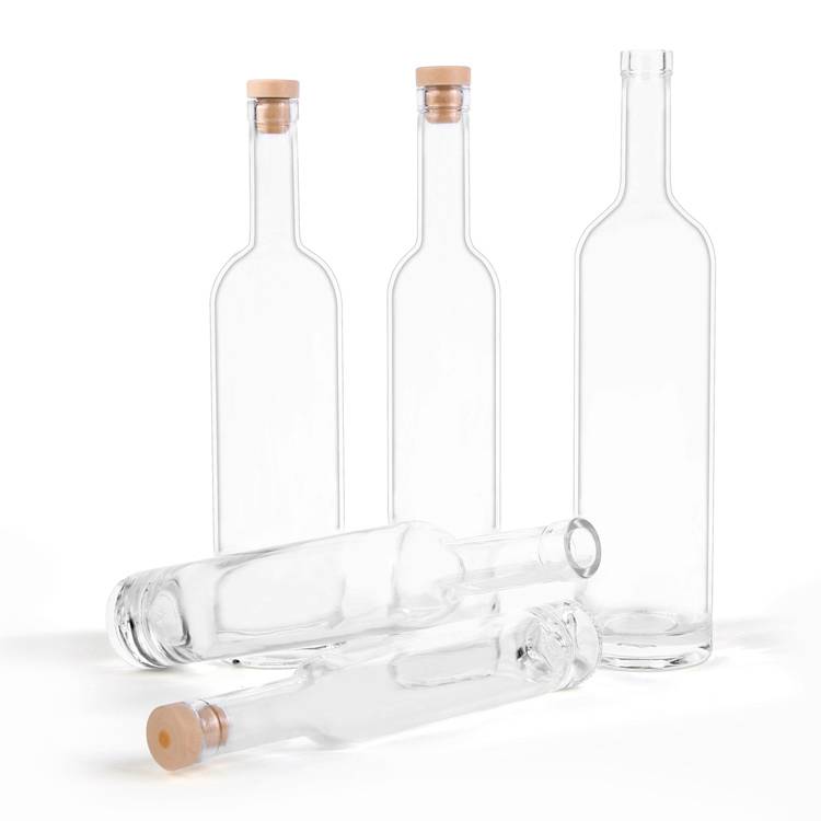 empty glass liqour bottle 
