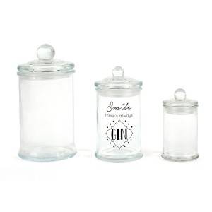 Clear glass herb storage jars wholesale