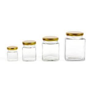 Clear glass jars storage containers with lids