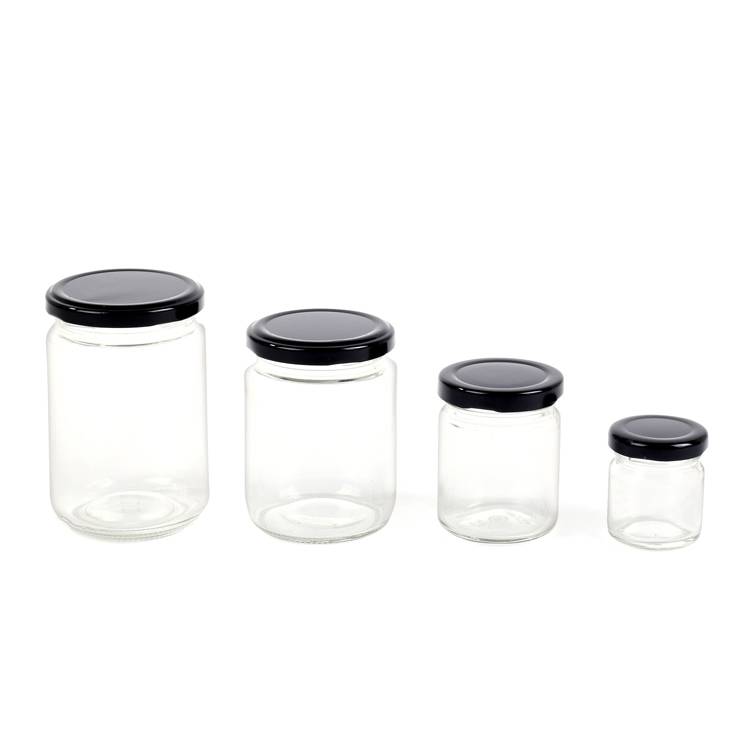 high quality glass honey jar with metal lid Featured Image