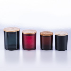 bulk glass candle jars with wooden lids wholesale