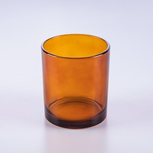 Painted Glass Candle Jar Exporter with metal lid