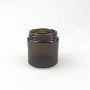 120ml 250ml empty round amber glass candle jar for candle making