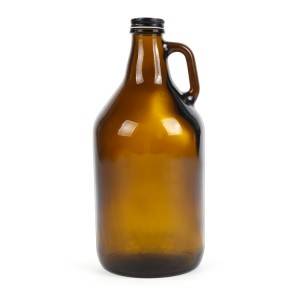 Manufacturer for Glass Perfume Bottle 100ml - Wholesale china big empty 2L 4L amber glass beer growler wine bottle with metal lid  – Shining