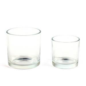 High definition Glass Bottle Beer - Cylinder soy candle holder glass jar 10*10cm transparent  – Shining
