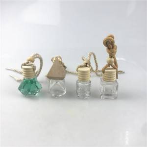 China Manufacturer for Square Glass Cosmetic Bottle - 5ml 8ml 10ml car air freshener hanging glass bottle empty car perfume bottle – Shining