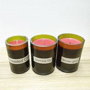 hand cut empty round candle jar wholesale