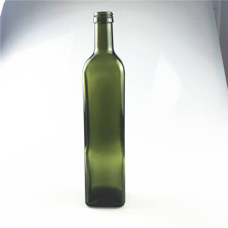 Download Wholesale 250ml 500ml Dark Green Glass Olive Oil Bottle Supplier And Exporter Shining PSD Mockup Templates