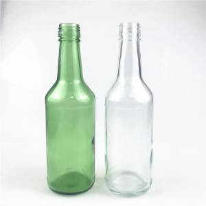 Chinese wholesale Square Glass Candle Jar With Wood Lid - 360ml green soju bottle glass spirit bottle for wine – Shining